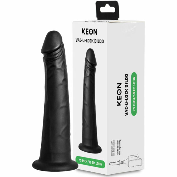 Gode réaliste noir Keon Vacuum - KIIROO