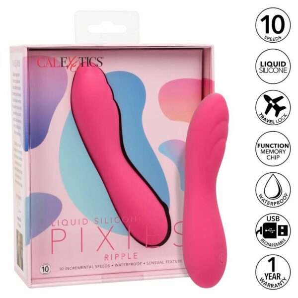 Vibromasseur Pixies Ondulation rose - CALIFORNIA EXOTICS