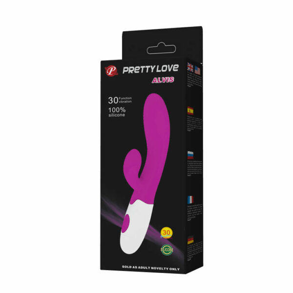 Vibromasseur Rabbit Alvis 30 modes de vibrations violet - PRETTY LOVE