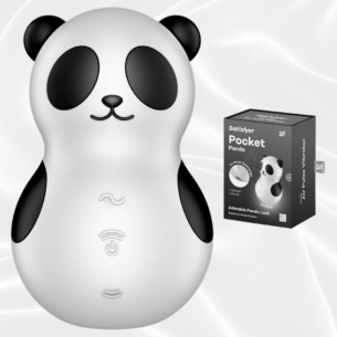 Stimulateur clitoris Pocket Panda noir et blanc - SATISFYER