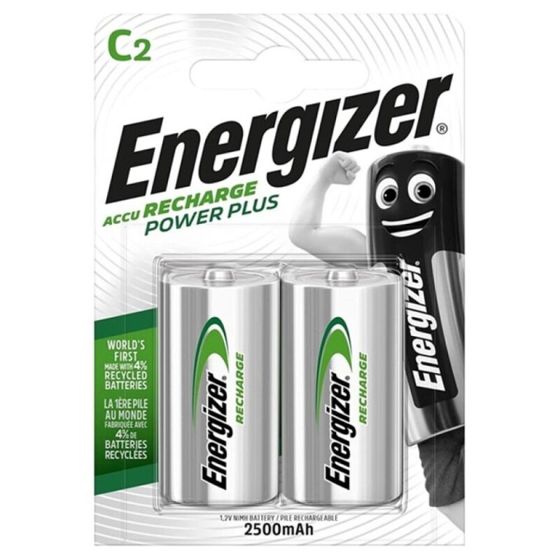 ENERGIZER POWER PLUS BATTERIE RECHARGEABLE HR14 C 2500mAh 2 UNITÉ