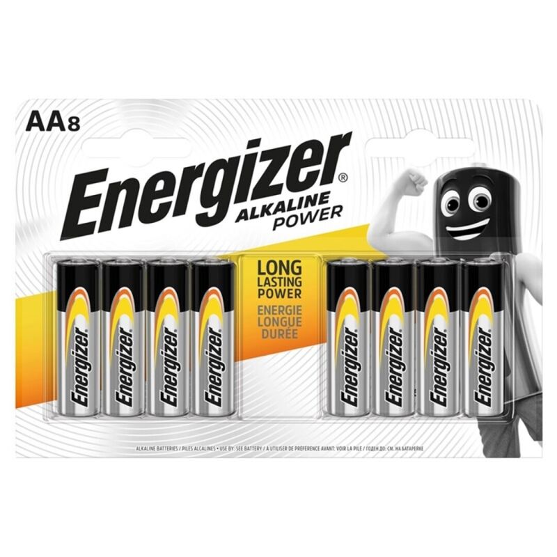 ENERGIZER POWER PILE ALCALINE AA LR6 8 UNITÉ