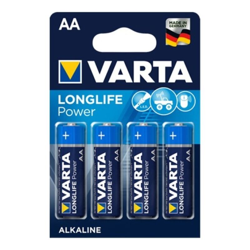 VARTA – PILE ALCALINE LONGLIFE POWER AA LR6 4 UNITÉ