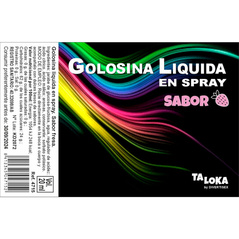 TALOKA – SPRAY LIQUIDE DE BONBON À LA FRAISE