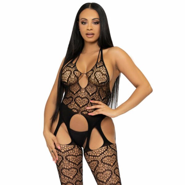 Bodystocking noir ou rouge ouvert taille unique – LEG AVENUE