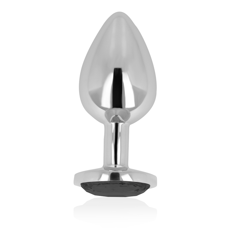 OHMAMA – PLUG ANAL AVEC CRISTAL NOIR 9 CM