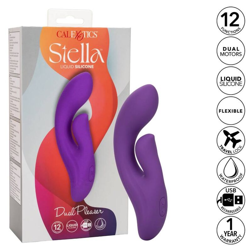 Vibromasseur Point G Stella double plaisir violet – CALIFORNIA EXOTICS