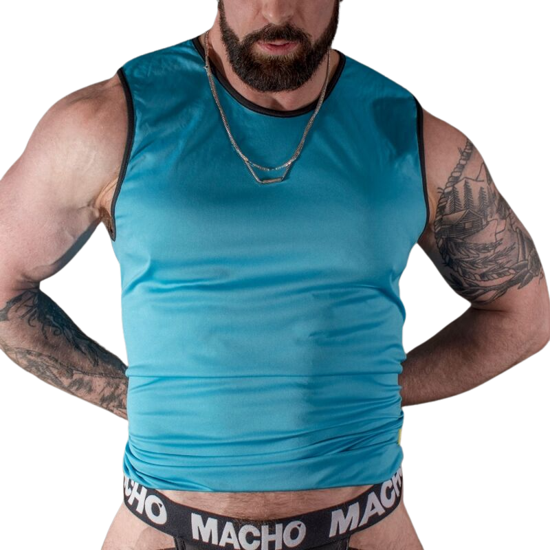 T-shirt bleu taille de S à XL – MACHO