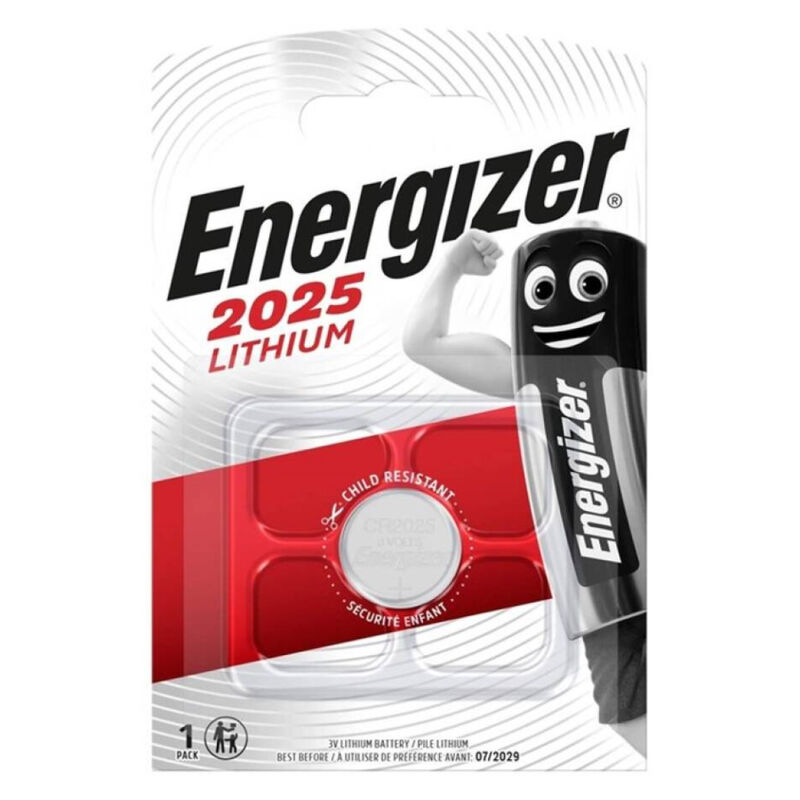 ENERGIZER PILE BOUTON LITHIUM CR2025 3V 1 UNITÉ