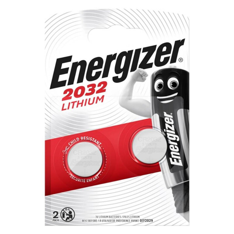 ENERGIZER BATTERIE LITHIUM BOUTON CR2032 3V 2 UNITÉ