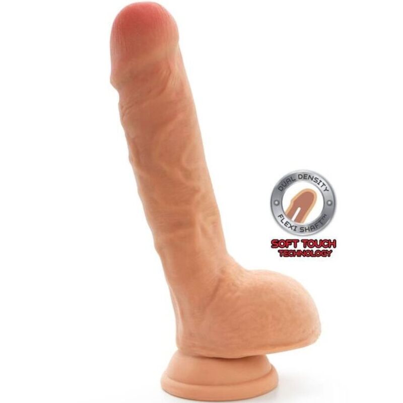 GET REAL – GODE DOUBLE DENSITÉ 18 CM BALLES PEAU