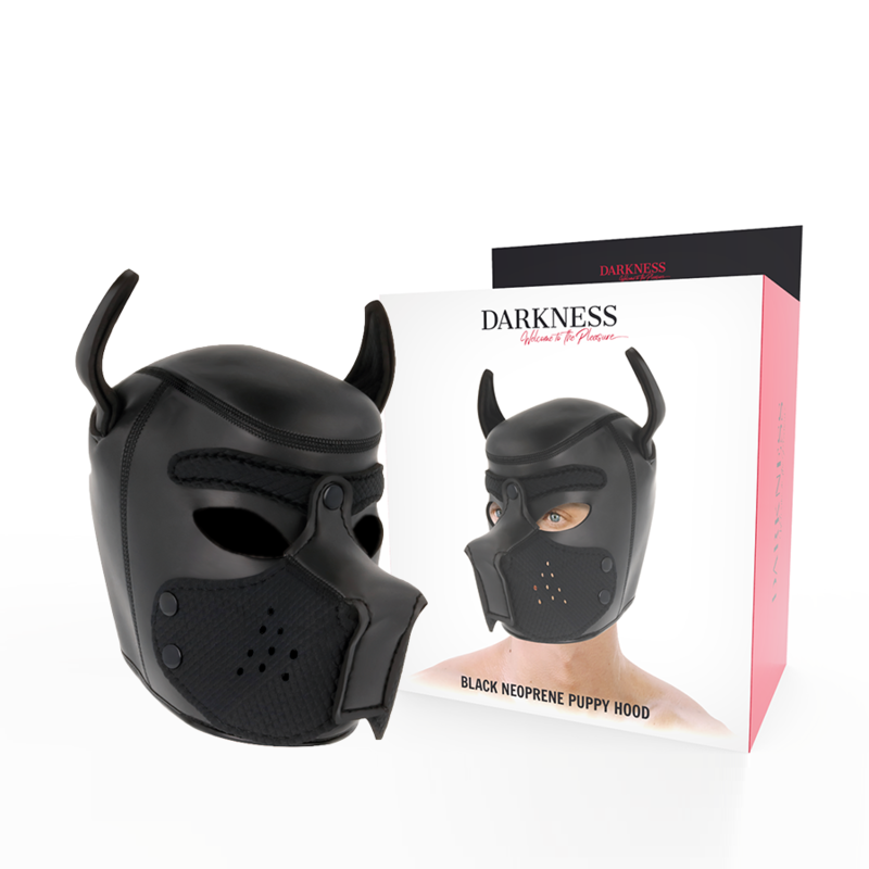 DARKNESS – MASQUE POUR CHIEN EN NÉOPRÈNE AVEC MUSEAU AMOVIBLE M