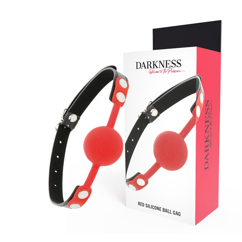 DARKNESS – BÂILLON EN SILICONE ROUGE