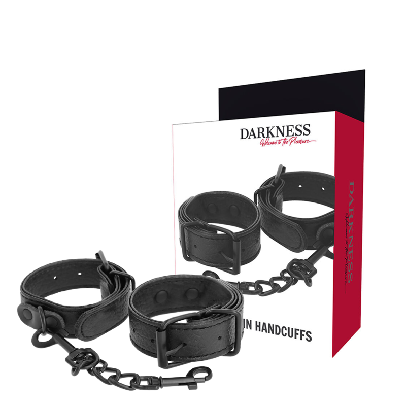 DARKNESS – MENOTTES TEXTURÉES LARGES ET MINCE