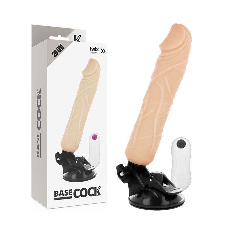 BASECOCK – VIBRATEUR RÉALISTE TÉLÉCOMMANDE NATUREL 20 CM