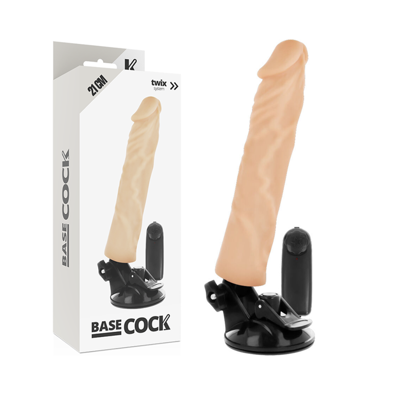 BASECOCK – VIBRATEUR RÉALISTE TÉLÉCOMMANDE NATUREL 21 CM