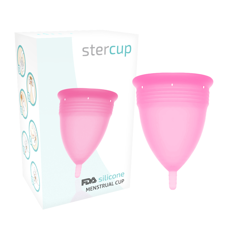 COUPE MENSTRUELLE STERCUP TAILLE L ROSE SILICONE FDA