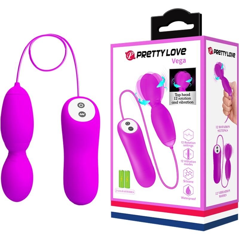 Stimulateur clitoris Charming Vega à 12 fonctions de vibration fuchsia – PRETTY LOVE