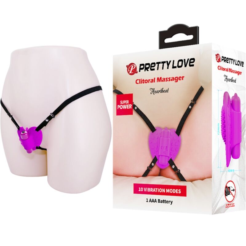 Stimulateur clitoris Heartbeat à 10 modes de vibration violet – PRETTY LOVE