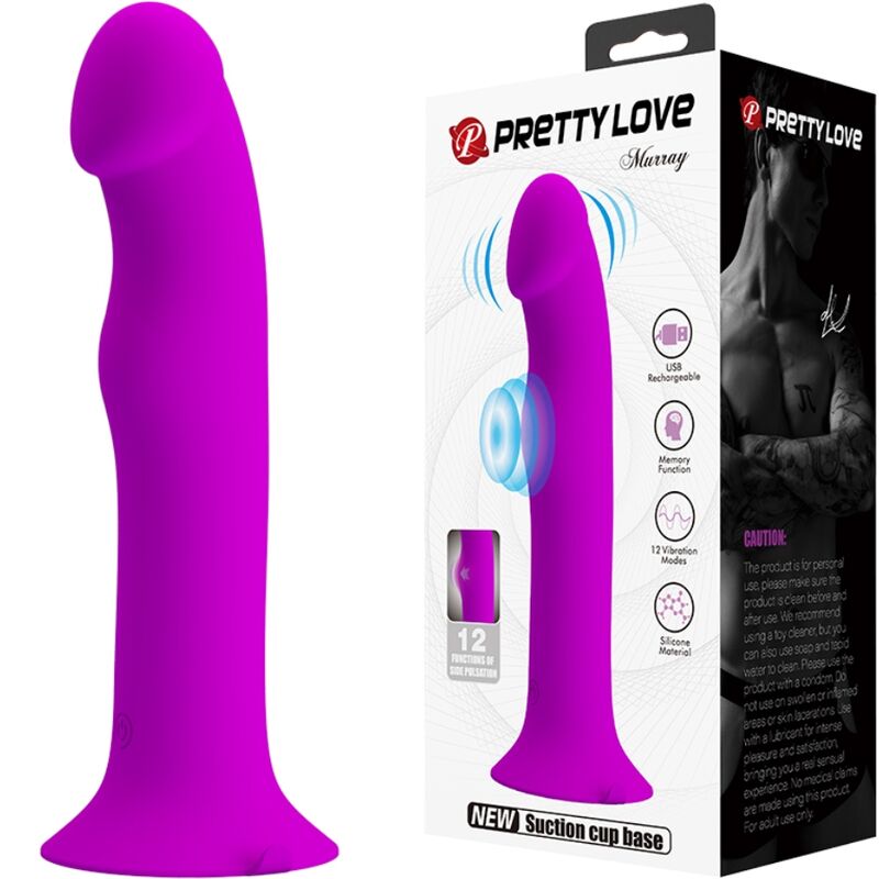 Gode vibrant à 12 fonctions Murray violet – PRETTY LOVE