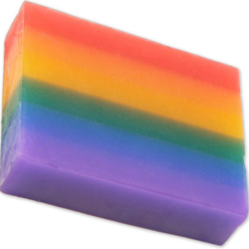 Savon brillant parfumé au fruits couleur LGBT avec porte-savon - PRIDE