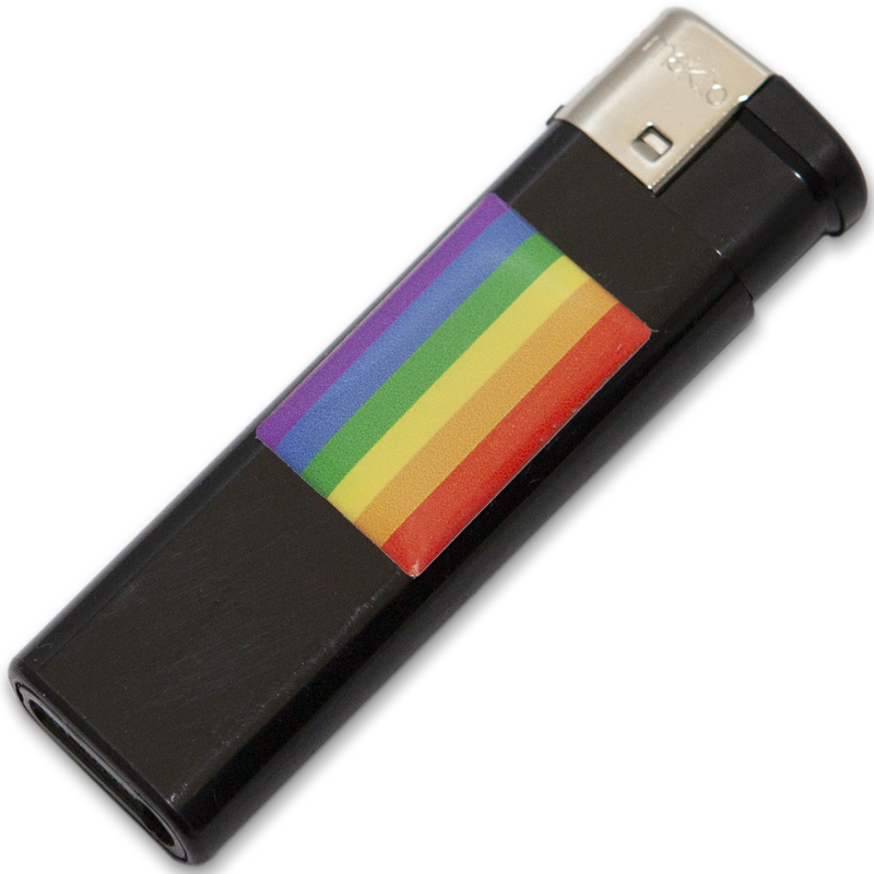 Briquet noir avec drapeau LGBT - PRIDE