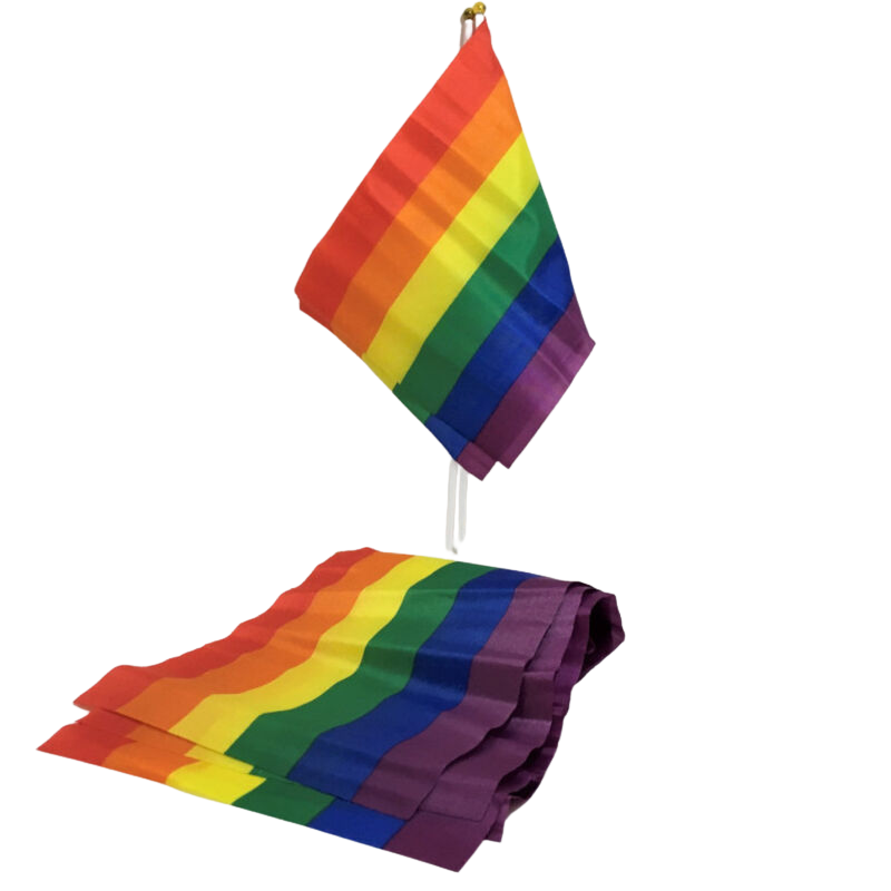 Drapeau fanion couleur LGBT 20 par 15 cm - PRIDE