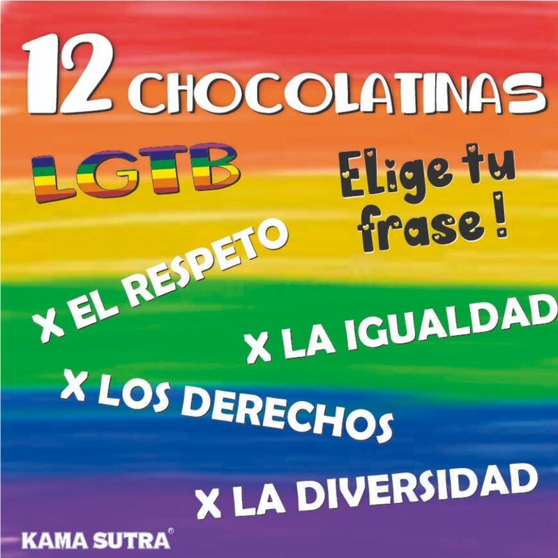 Coffret 12 chocolats couleur LGBT - PRIDE