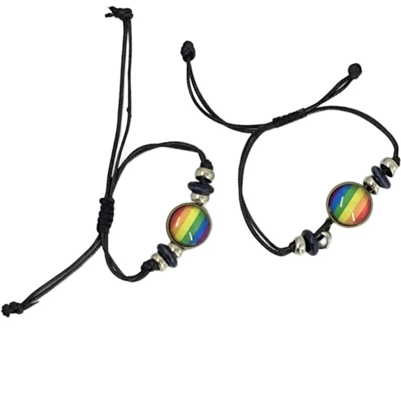 Bracelet avec cercle central couleur LGBT - PRIDE