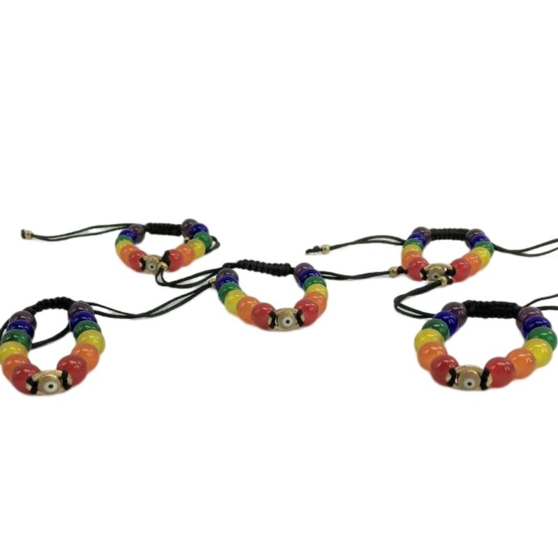 Bracelet chanceux avec œil de la chance Turque couleur LGBT - PRIDE