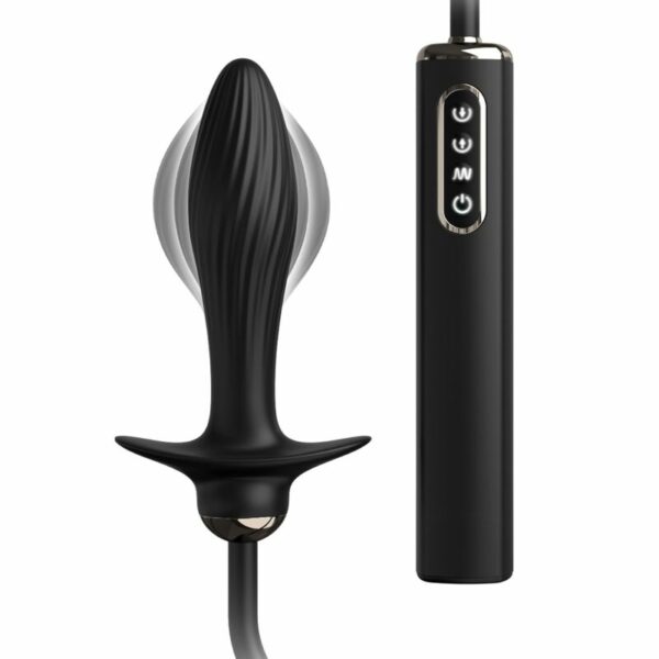 Plug vibrant gonflable noir Auto-Throb - Elite Anal Fantasy