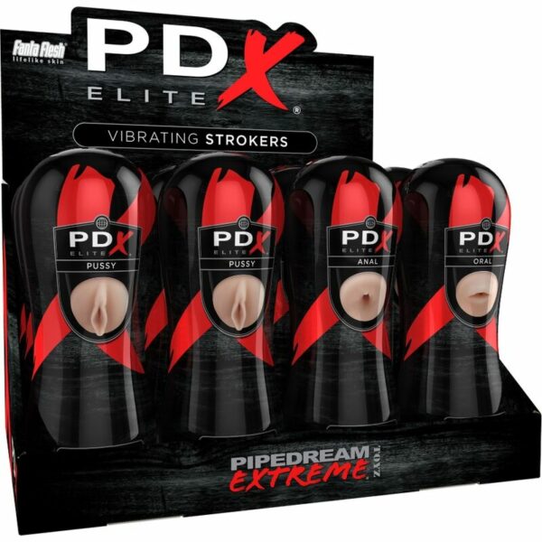 PDX ELITE – ENSEMBLE DE MASTURBATEUR STROKER 12 UNITÉS; 6X VAGIN, 3X ANUS, 3X BOUCHE