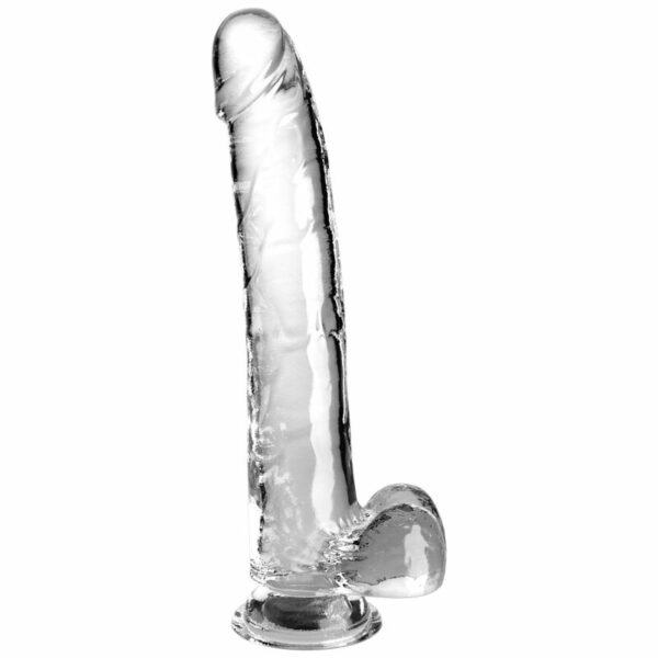 Gode avec testicules transparent King Cock Clear 24,8 cm - PIPEDREAM