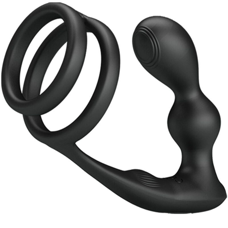 Stimulateur de prostate et cockring Marshall noir - PRETTY LOVE