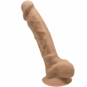 Gode réaliste 17.5 cm modèle 1 caramel en silicone - SILEXD