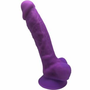 Gode réaliste 17.5 cm modèle 1 violet en silicone - SILEXD