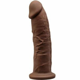 Gode réaliste 19 cm modèle 2 marron en silicone - SILEXD