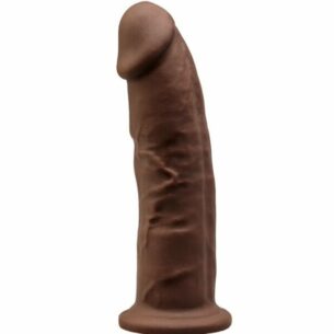 Gode réaliste 23 cm modèle 2 marron en silicone - SILEXD