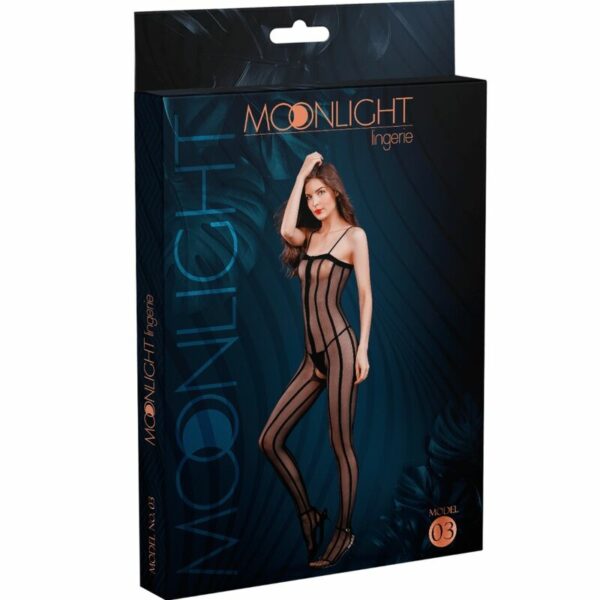 Bodystocking noir modèle 3 taille unique 36-44 - MOONLIGHT