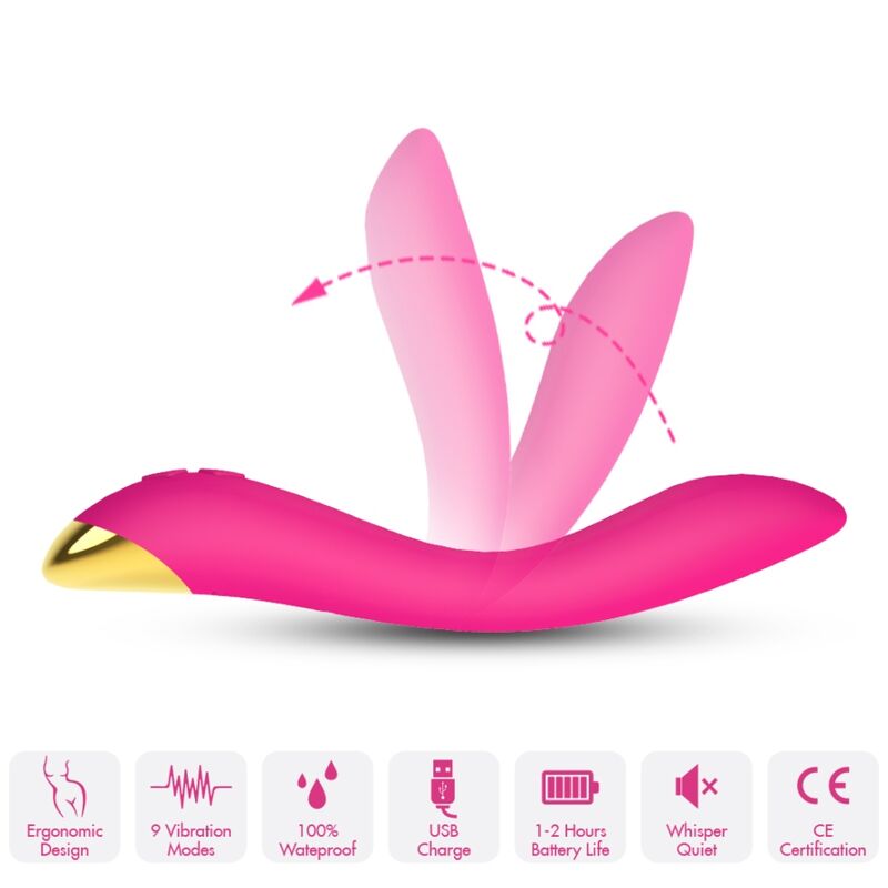 Vibromasseur Flamingo fuchsia automatique 9 vitesses - ARMONY