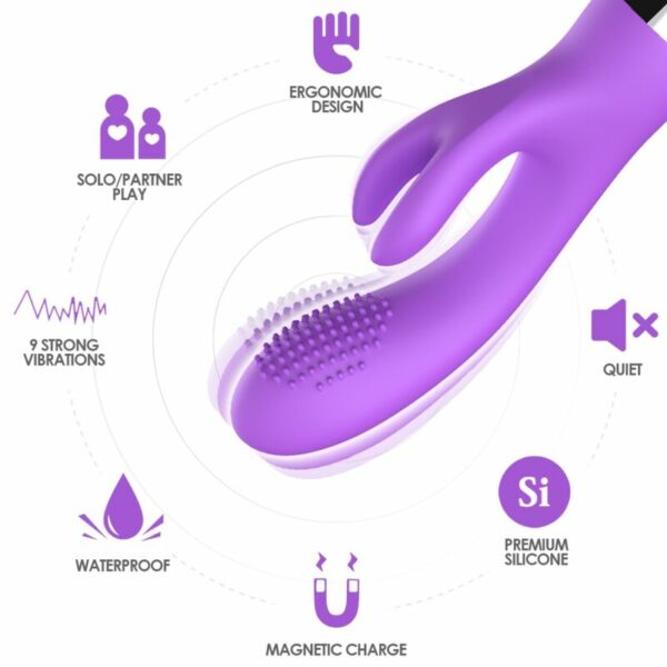 Sextoy Rabbit double stimulation silicone violet - ARMONY