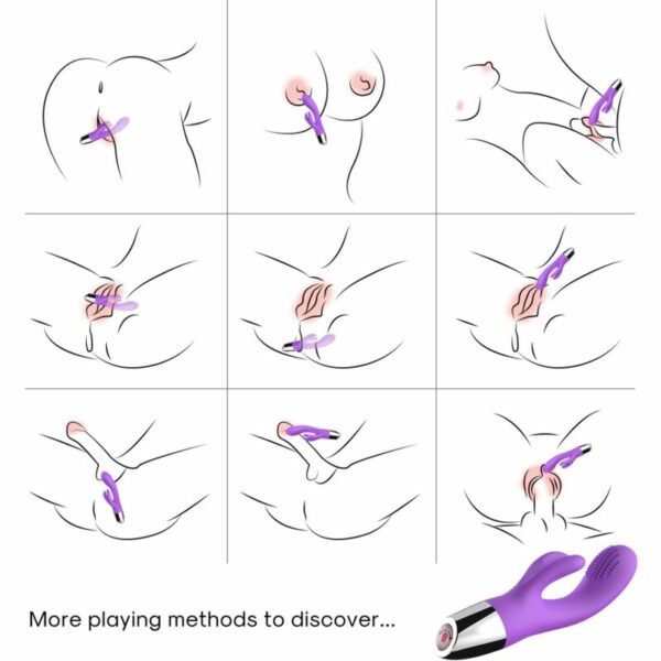 Sextoy Rabbit double stimulation silicone violet - ARMONY