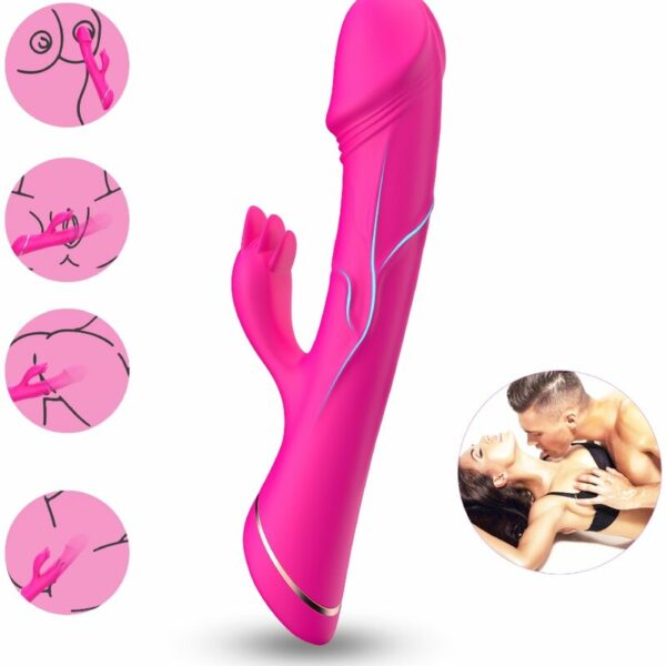 Sextoy Rabbit à 9 vibrations silicone fuchsia - ARMONY