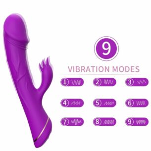 Sextoy Rabbit à 9 vibrations silicone violet - ARMONY