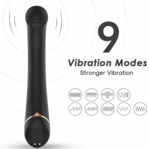 Vibrateur puissant Falt Head en silicone noir - ARMONY