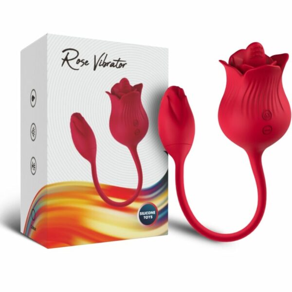 Stimulateur clitoris 9 coups de langue vibrants Rose rouge - ARMONY