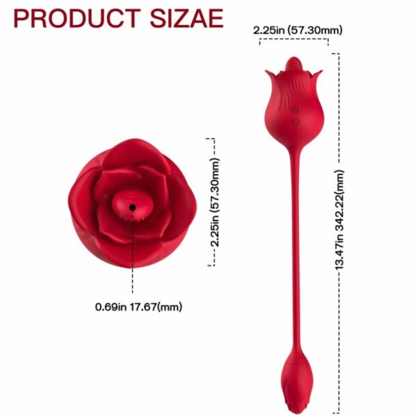 Stimulateur clitoris 9 coups de langue vibrants Rose rouge - ARMONY