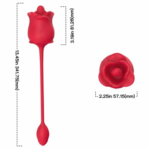 Stimulateur aspiration clitoris 2 en 1 Rose rouge - ARMONY