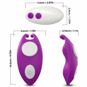 Vibrateur clitoris et point G connecté Honeybee pour placer dans culotte violet - ARMONY