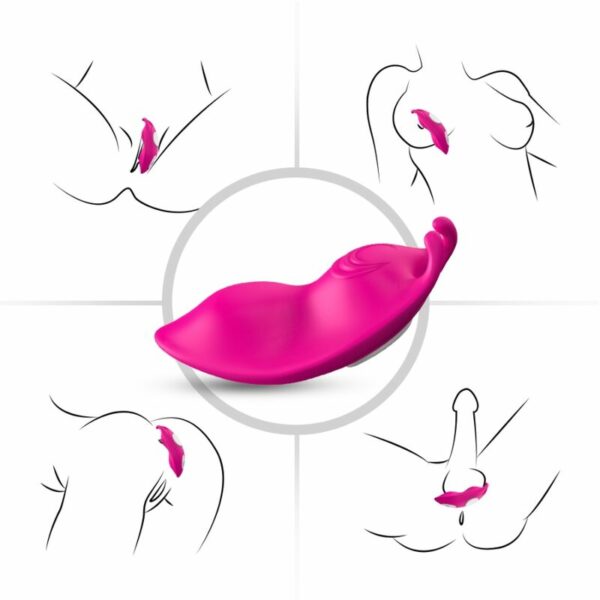 Vibrateur clitoris et point G connecté Honeybee pour placer dans culotte fuchsia - ARMONY